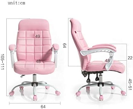 Miniatura 2 de Silla de computadora para videojuegos, silla de red de corazón para niña, silla roja con diseño de princesa, silla giratoria