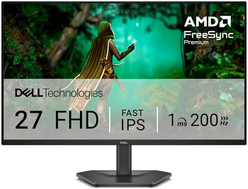 （01:30時点） Dell SE2725HG 27インチ ゲーミングモニター(3年保証/FHD/Fast IPS,非光沢/DP1.4x1,HDMIx2/FreeSync Premium/sRGB 99%/傾き/1ms,200Hz)