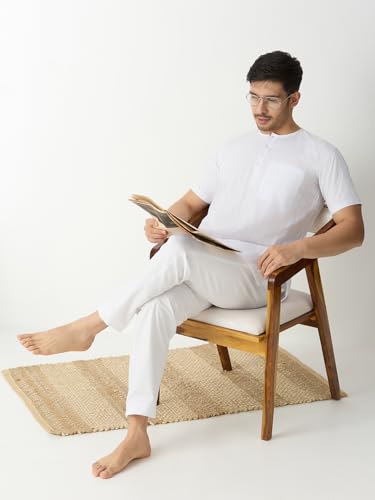 Image of Rajubhai Hargovindas Mens Casual Cotton Straight Kurta