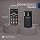 Panasonic KX-TU160EXB Seniorenhandy ohne Vertrag (SOS-Notruftaste, große getrennte Tasten, 2.3 Zoll TFT-LCD-Bildschirm),Handy für senioren, 2G, Schwarz