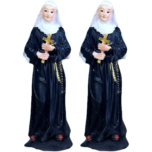 10 Figuras de Resina de Monja Sagrada para Decoración