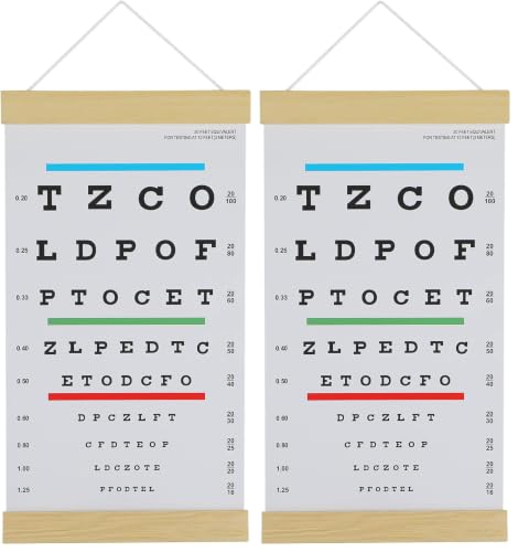 Image of NOYOC Snellen Eye Chart, Eye Charts for Eye Exams 10 Feet, Snellen Chart (Pack of 2)