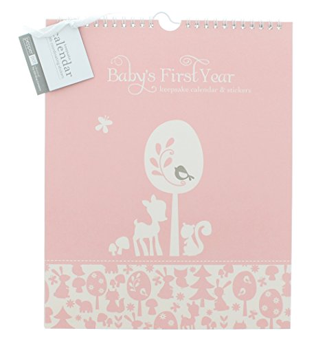 Pepper Pot Keepsake Calendar with Coordinating Stickers (Pink Woodland)