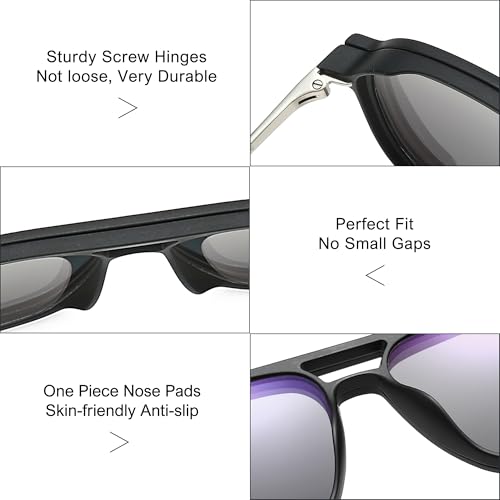 Image of Computer Blue Light Blocking Gaming Glasses Men Polarized Magnetic Clip on Sunglasses for Eyeglasses UV Protection