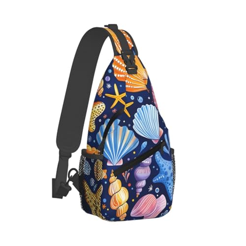 Bolso tipo bandolera Sling Ocean Shell Starfish unisex miniatura 2