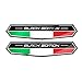 3D PU Motorbike Sticker Italy Flag Sticker Italia Black Edition Decals Car Motorcycle Decals