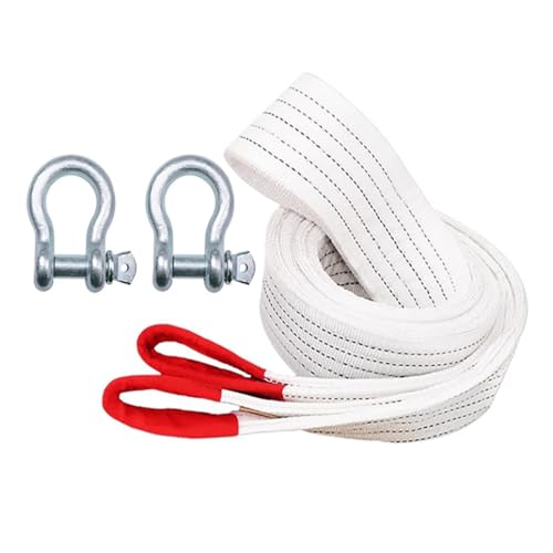 Corde de remorquage voiture 8 tonnes 5m avec 2 manilles et sac de rangement pour auto