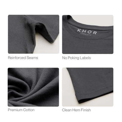 Image of 100% Cotton Premium Crew Neck T-Shirt, Classic Tee for Men Short Sleeve | No Poking Labels, Ultra-Soft, Breathable, Everyday Essential, All Day Active Wear