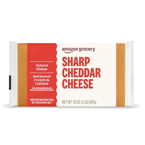 Amazon Grocery, Sharp Cheddar Cheese, 32 Oz (Previously Happy Belly, Packaging May Vary)
