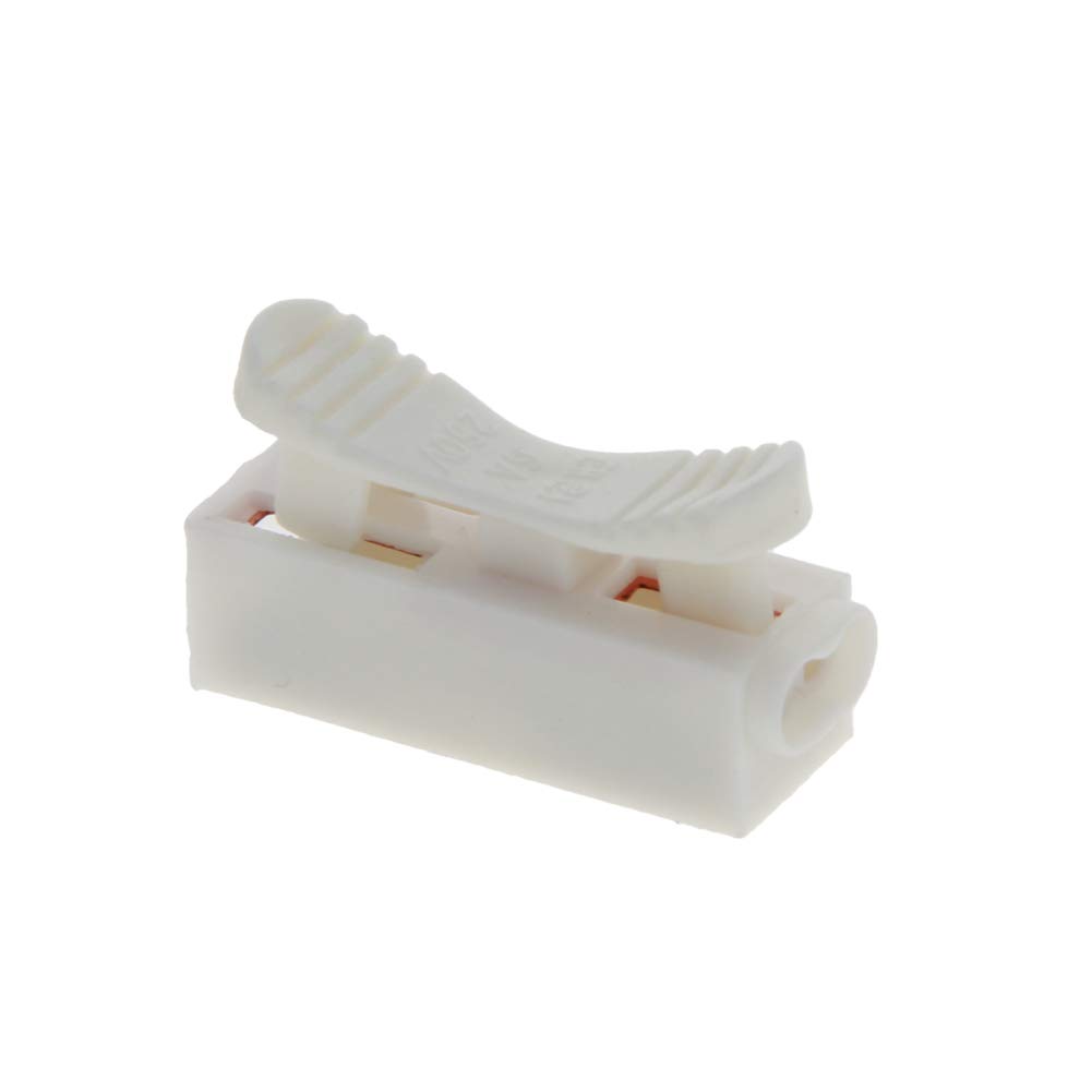 Fielect 100Pcs CH-1P(XPE012) Premium Spring Wire Connectors Screw Quick Terminal Barrier Block for LED Strip Light Wire Connecting