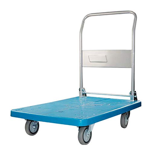Platform Trucks FoldingPlatform Hand Truck Trolley, Hand Trolley Folding Truck Cart Heavy Duty Flat Bed Transport Warehouse Office Garden 200kg-300kg (Size : A)
