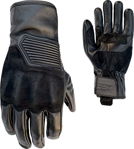 Gants de moto RST Crosby gants en cuir noir taille M avec coque de protection