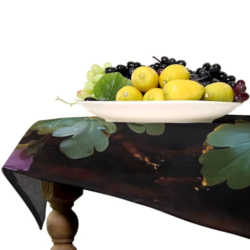 Nappe rectangulaire imperméable cuisine anti-tache nappe de table pliable pique-nique