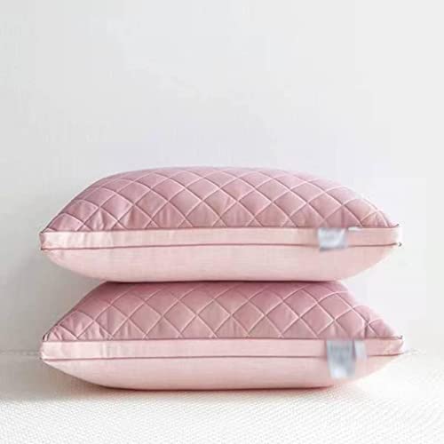 Doppelzweck-Kissen für Winter und Sommer, kühles Gefühl, Latex-Feder-Samt-Kissenkern, hilft beim Schlafen, waschbare Bettwäsche (weißer Stil) (weißer Stil)
