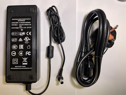 Replacement for 48V AC-DC Adapter Power Supply for POE Reolink RLN8-410 NVR CCTV Box