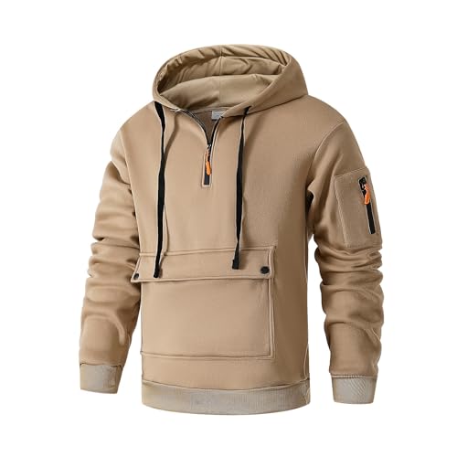 Oversized Zip Up Hoodie Men Casual Tactical Cargo Golf Hoodie Fashion Clothing with Pocket Outdoor3