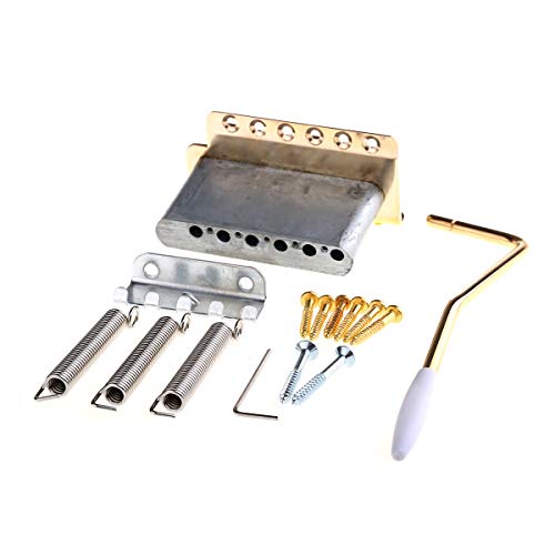 Musiclily Pro 54mm Ponte Tremolo Estilo Strato para Guitarra Stratocaster, Dourado