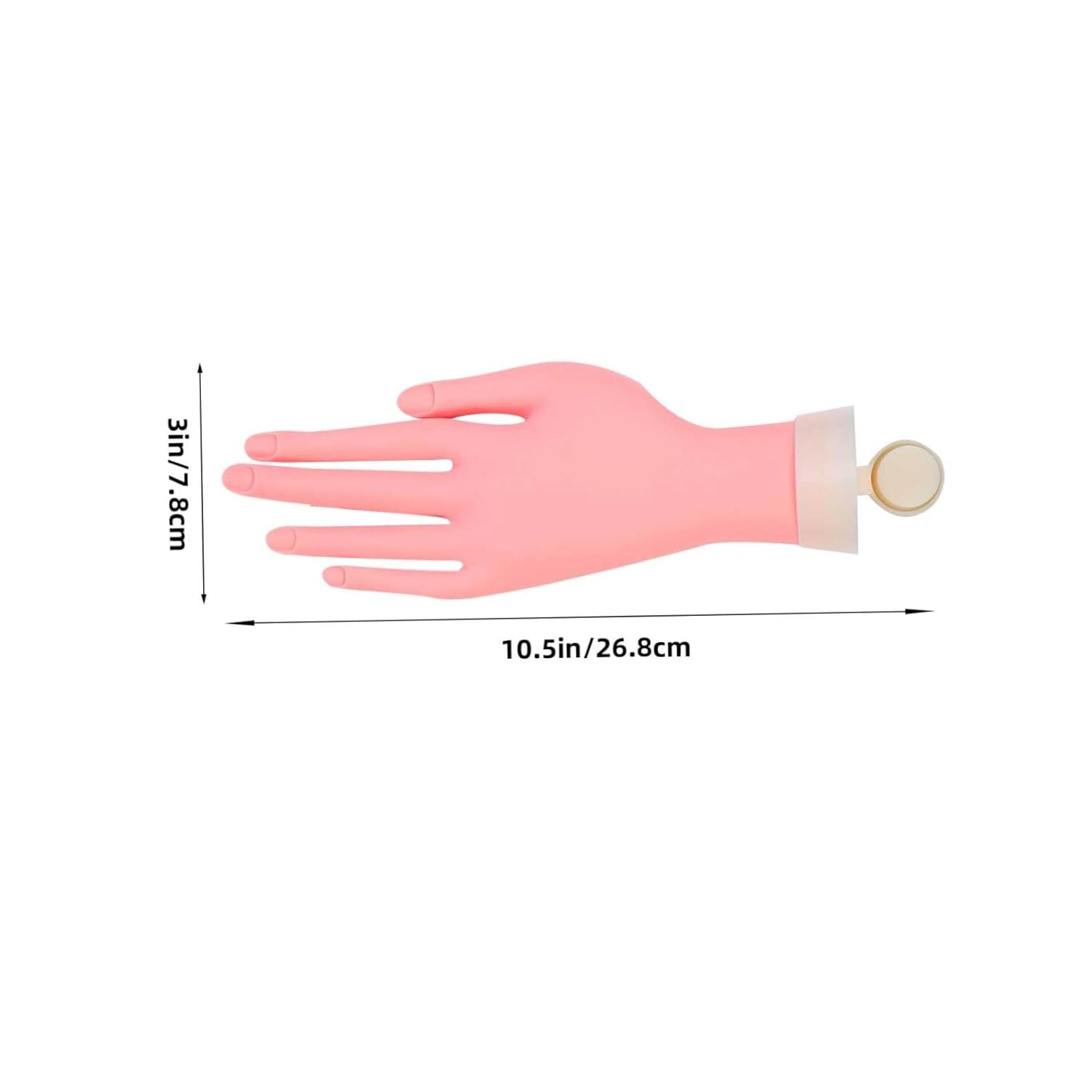 Nail Art Practice Hand Model Realistic Simulation Hand with Fixed Bracket for Perfect Manicure Practice