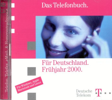 Preisvergleich Produktbild Das Telefonbuch. Für Deutschland. Frühjahr 2000. Einträge aus allen 124 Telefonbüchern der Deutschen Telekom AG mit bundesweiten Suchmöglichkeiten