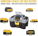 ReliaRoads Aspirateur sans fil humide/sèche compatible avec Dewalt 20V Max Batterie, sans pinceau 2.5 C'est moi. HEPA Filtre Shop Vac, Aspirateur de magasin portable pour la maison, la voiture et l'atelier (batterie NOT Incluant), RCSV-20