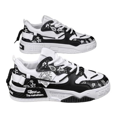 Men's Fashion Street - Style Colorblock Skateboard Shoes - Comfortable Non - Slip Lace - ups, Ideal for Casual Outdoor Walking in Spring & Summer - Main Image