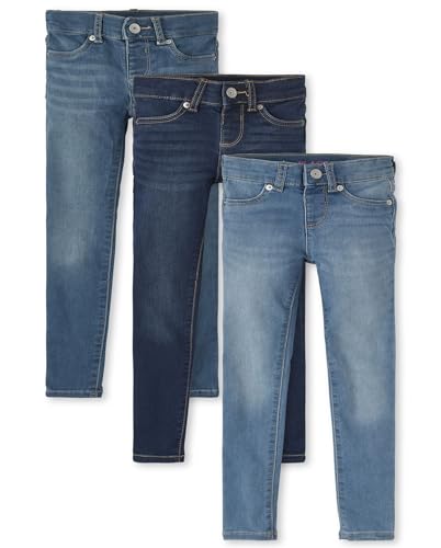 Image of The Children's Place Girls Stretch Denim Jeggings, 3 Pack