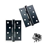 AurDo 2-Pack Black 304 Stainless Steel Door Hinges, 4