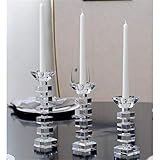 EWATTTYAA Candlestick, Crystal Glass Modern Home Decoration Wedding Birthday Banquet Candlelight Dinner (Size : 6×6×21cm) - Image 6