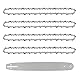 4 Stück Sägeketten + Schwert Länge 40cm (16), Profi Kette Passend - 3/8 - 0,050(1,3mm) - 57 Treibglieder, Ersatzkette für Diverse Motorsäge Kettensäge