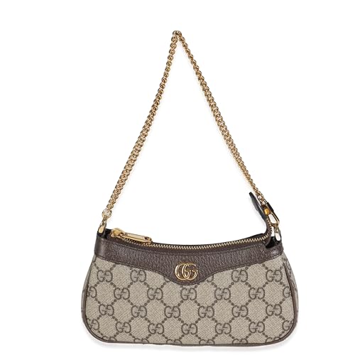 Gucci GG Supreme Mini Ophidia Chain Bag Brown
