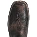MacePhenoMelon Square Toe Cowboy Boots for Men Classic Western Boots Black Men's Pull On Retro Chunky Short Country Boots BTT-C-12