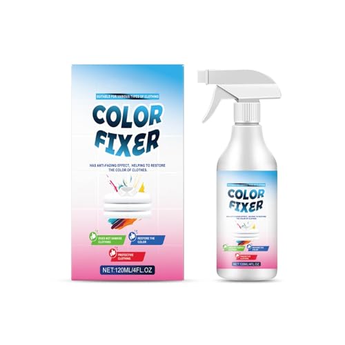 Agente de fijación de ropa colores desteñidos y mejora el color. Es adecuado para una variedad de ropa blanca y desteñida, 120 ml Szq657 (blanco, 11,8 x 5,6 cm)