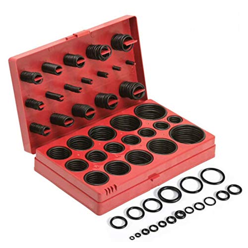 mewmewcat 419pcs O-ring,Kit de junta de anel de vedação métrica 419 unidades com caixa de armazename