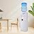 5 Gallon Water Ccooler Dispenser?Top-Loading Water Cooler 2 Temperatures with Hot and Cold Spouts Children Safety Lock and Storage Cabinet for Home Office (White)