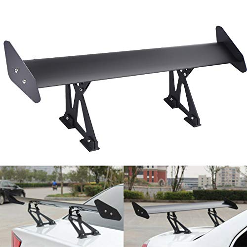 Honhill Alerón Universal GT Wing, 110CM Alerón Trasero del Automóvil Spoiler Trasero Coche de Aluminio GT De Fibra De Carbono Cover