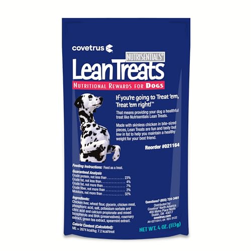 Covetrus Nutrisential Lean Treats for Dogs - Soft Dog Treats for Small & Medium Dogs - Nutritional Low Fat Bite Size K9 Treats - Chicken Flavor - 12 Pack - 4oz