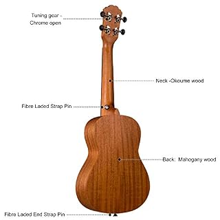 Joymusic 23″ Concert Mahogany Ukulele Kit,Natural,Matt (UK-23S) - Les Beatles, Paul McCartney, John Lennon, RIngo Starr, George Harrison Joymusic 23" Concert Mahogany Ukulele Kit,Natural,Matt (UK-23S) – Image 4