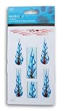 Blue Flame Derby Car Stickers - Fire Decals -1 Sheet - 7 Pieces