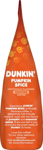 Dunkin Donuts Ground Coffee Pumpkin Spice 11 Ounces