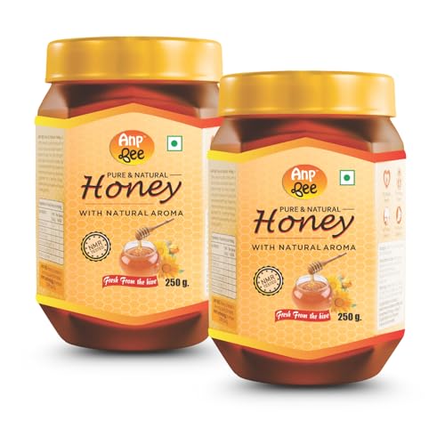 Image of ANP BEE Raw Natural Honey 250gm Combo Pack I Pure NMR Tested Unprocessed Original Multiflora Honey I Supports Weight Loss & Good for Heart Health I Plastic Bottle