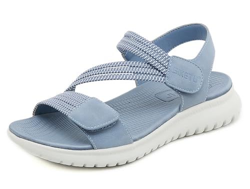 Meik Mangni Sandalias Deportivas Mujer Verano Sandalias de Caminar Punta Abierta Moda Sandalias de Playa Azul B 36 EU