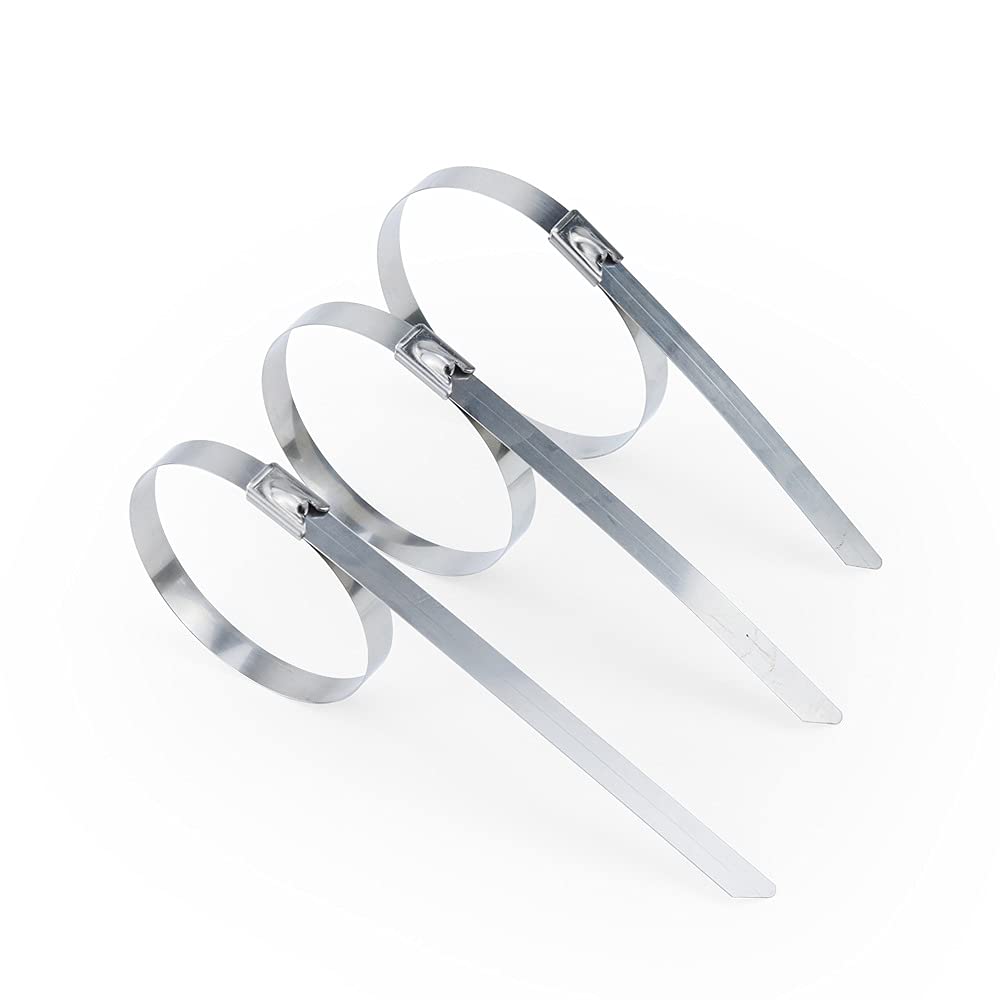Nastro di pericolo, nastro antiscivolo, Fascette stringicavo, fascette stringicavo 100 pezzi fascette stringicavo in acciaio inox larghezza 4,6 mm fascette stringicavo multiuso autobloccanti resistent