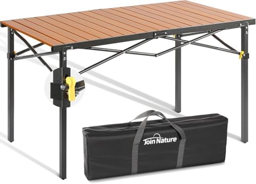 Join Nature 46.4" Large Folding Camping Table for 2-6 People - He...