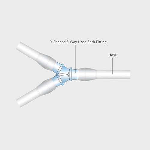 Miniatura 3 de ANPTGHT Adaptador de manguera de 516 pulgadas, igual de púas en forma de Y, tubo de plástico de 3 vías, empalmador de empalme, adaptador para