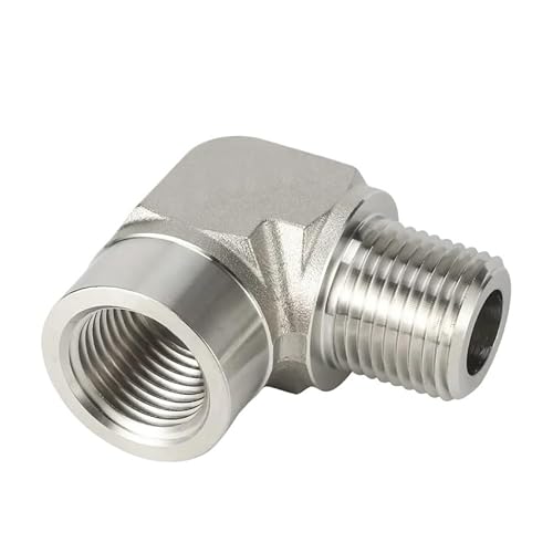 Sfngxxag Women's One Color Ss316 To Male Npt Bspt 1/8" 1/4" 3/8" 1/2" 3/4" Connector 3000Psig 20Mpa Pipe Fitting Stainless Steel(Npt Thread Elbow,3/8")
