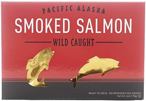 SeaBear - Gorgeous Red and Gold Box Pacific Alaska Smoked Salmon - 6 oz
