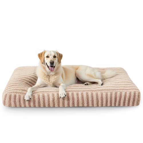 Pawk Panier Chien Grande Taille, XL Coussin Chien Dehoussable Lavable, Lit pour Chiens Moelleux Respirant Antidérapant pour Grande Chiens et Chats, 107x69x10cm
