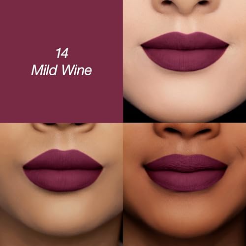 Image of Colors Queen Luscious Lips - Non Transfer Creamy Matte Lipstick | Highly Pigmented with Smooth Application | Long Lasting Lipstick Waterproof | Smudge Proof Lipstick for Women (14 - Mild Wine - 3.5g)