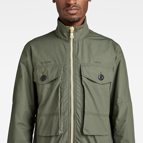 Miniatura 5 de G-Star Raw Long Pocket Track Overshirt, Sobrecamisas Para Hombre, Verde Lt Hunter D21947-A790-8165 , S