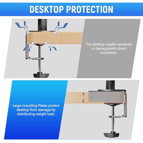 Image of ZORBES Monitor Stand Stability Base Plate, Anti-Tip Counterweight Plate for VESA Mounts, 190x153x4mm Metal Support Base with 11mm Center Hole, Anti-Slip Reinforcement for Heavy Monitor Stands